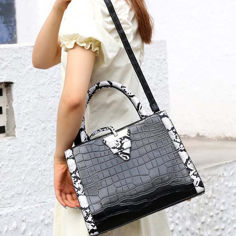 Single shoulderPattern Two-Piece Handbag Shoulder Bag - Dazpy