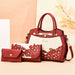 Three-piece Fashion Women's Leather Handbag - Dazpy