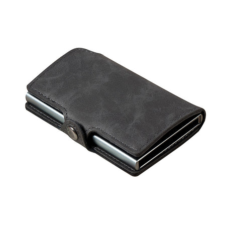 RFID ID Bank Card Holder PU Mini Metal Wallet - Dazpy