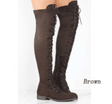 Flat bottom over the knee boots Martin boots round head large size women's shoes - Dazpy