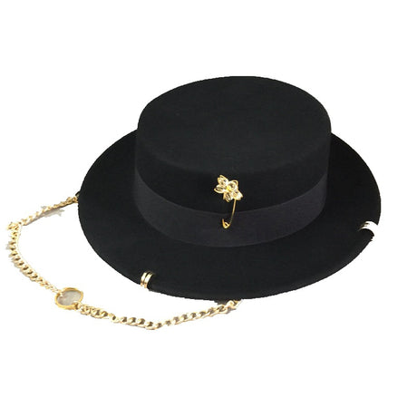 Female retro black top hat - Dazpy