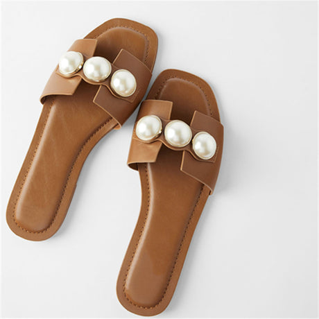 Women's leather flat sandals - Dazpy