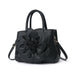 PU leather flower portable shoulder bag - Dazpy