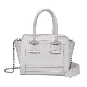 Fashion Color Stone Grain Chain Bag