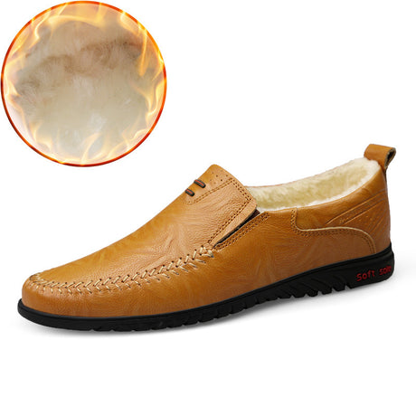 Casual Leather Shoes Korean Fashion Men's Leather Shoes - Dazpy