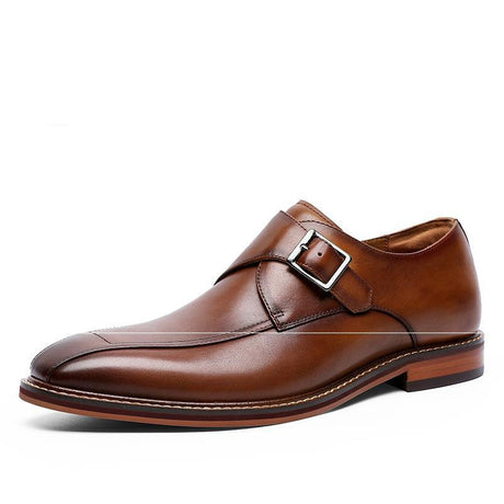 Formal Men's Square Toe Shoes British Monk Shoes - Dazpy