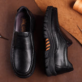 Leather soft sole middle-aged and elderly shoes - Dazpy