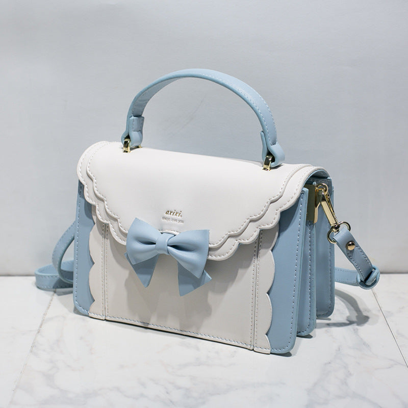 Bowknot Organ Bag Small Square Lolita Shoulder Messenger Female - Dazpy