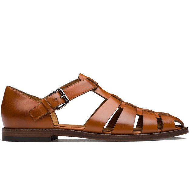 Colorblock Men's Sandal Stitched Faux Leather - Stylish Comfort for Every Step - Dazpy