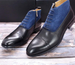 New Martin Boots Men's Leather Pointed Toe British Carved Brogue Boots - Dazpy