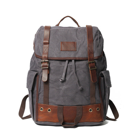 Men's Fashion Vintage Leather Canvas Laptop Bag - Dazpy