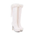 Fashion Fur Collar Boots Women's Thick Heel Round Toe High Boots - Dazpy