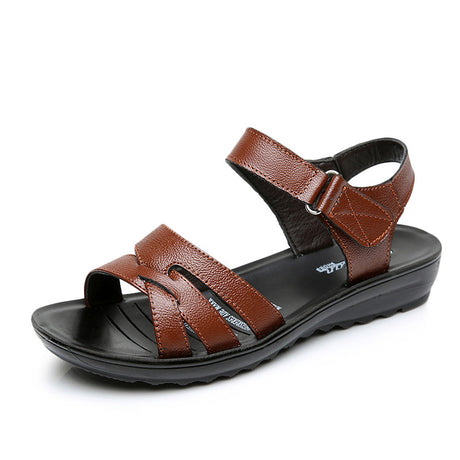 Manufacturers direct selling new women's head, skin, skin, leisure and comfort mother sandals for old and old shoes wholesale sandals - Dazpy