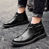 Trendy Retro Tooling Boots Sleeve Leather Boots Men - Dazpy