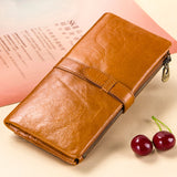 Women's long leather wallet - Dazpy