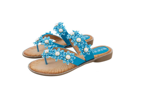 Point drilling women's sandals beach shoes - Dazpy