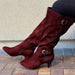 Autumn And Winter New Stiletto High Top Leather Boots - Dazpy