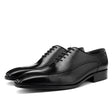 First Layer Cowhide Leather Lace-up Hair Men's Shoes - Dazpy