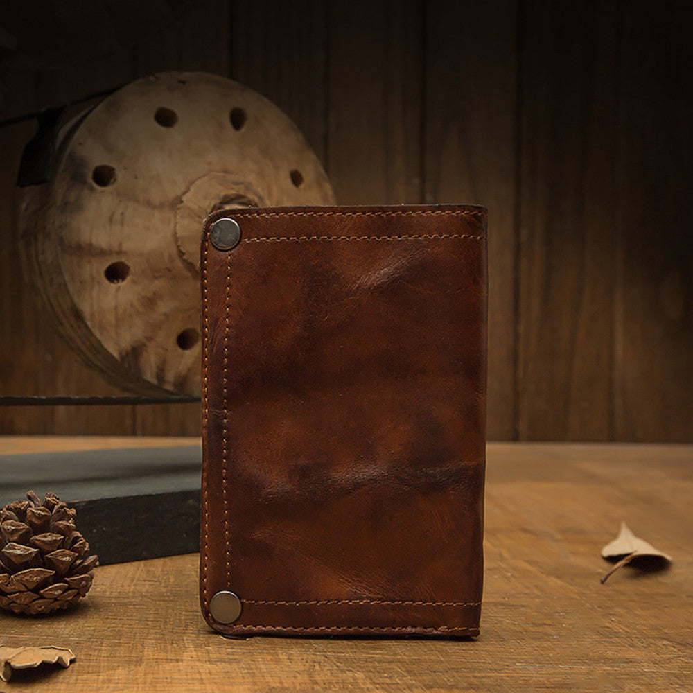 Handmade Cowhide Full Leather Large Capacity Wallet - Dazpy