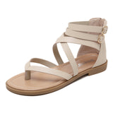 Fashion Zip Roman Flip-Flat Sandals - Dazpy