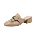 Lazy Women's Shoes Baotou Half Slippers With A Pedal