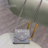 Rhinestone One-shoulder Messenger Women's Bag Trendy Fashion Net Red All-match - Dazpy