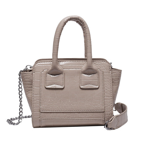 Fashion Color Stone Grain Chain Bag - Dazpy