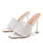Foreign Trade Large Size Women's Shoes Square Toe Super High Heel Sandals And Slippers