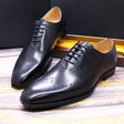 Men's Business Engraved British Brogue Leather Shoes - Dazpy