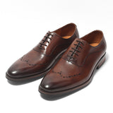 Italian Carved Leather Shoes Handmade Goodyear Leather Shoes - Dazpy