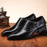 Brock business casual men's leather shoes - Dazpy