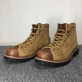Autumn And Winter Men's Round Toe Fashion Casual Leather Shoes Martin Boots