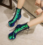 Gradient Sequined Women's Boots - Dazpy