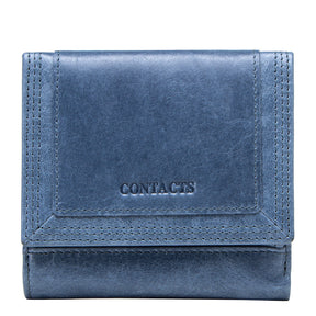 Women's leather wallet 30% short leather wallet