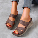 Sandals And Slippers Women's Casual And Comfortable Light Slope Heel Slippers