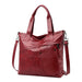 Retro Fashion PU Soft Leather Handbags Large Capacity Single Shoulder Bag - Dazpy