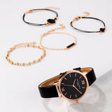 5pcs Woman Quartz Wristwatch with Bracelet - Dazpy