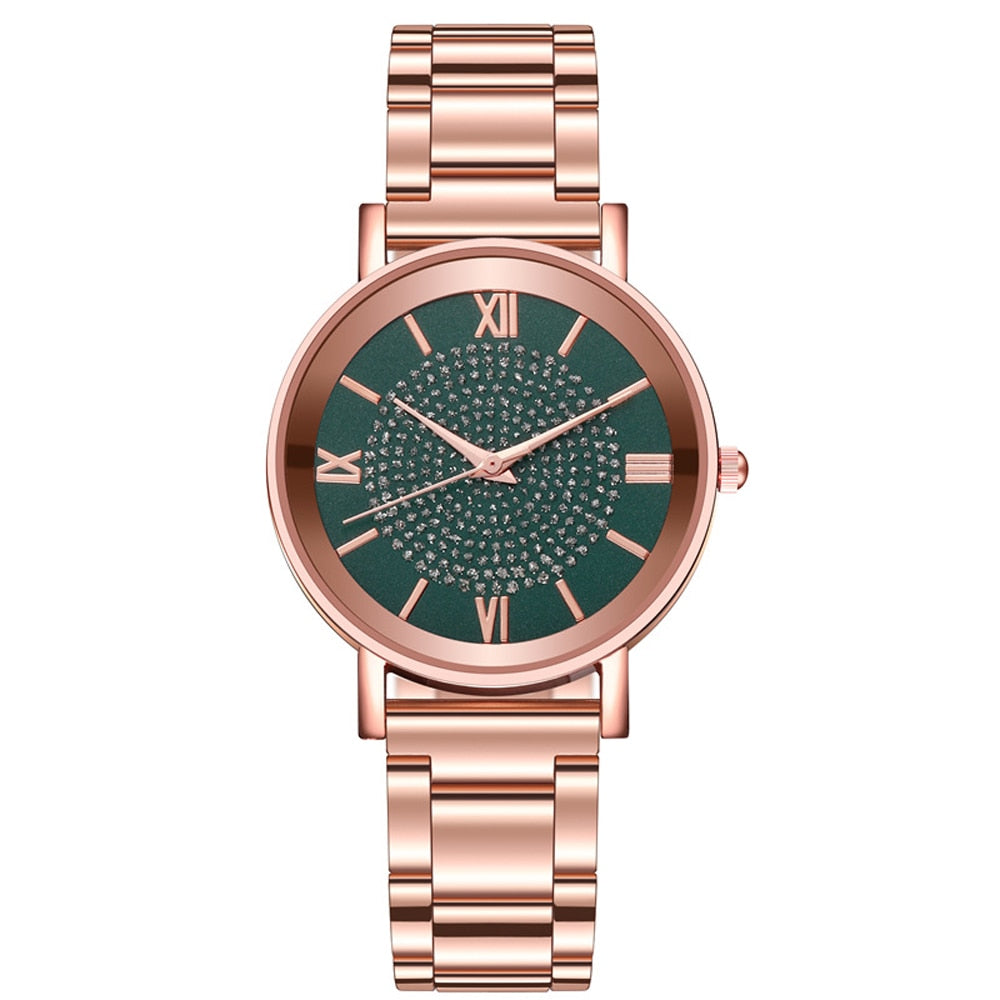 Rose Gold Wrist Watch - Dazpy