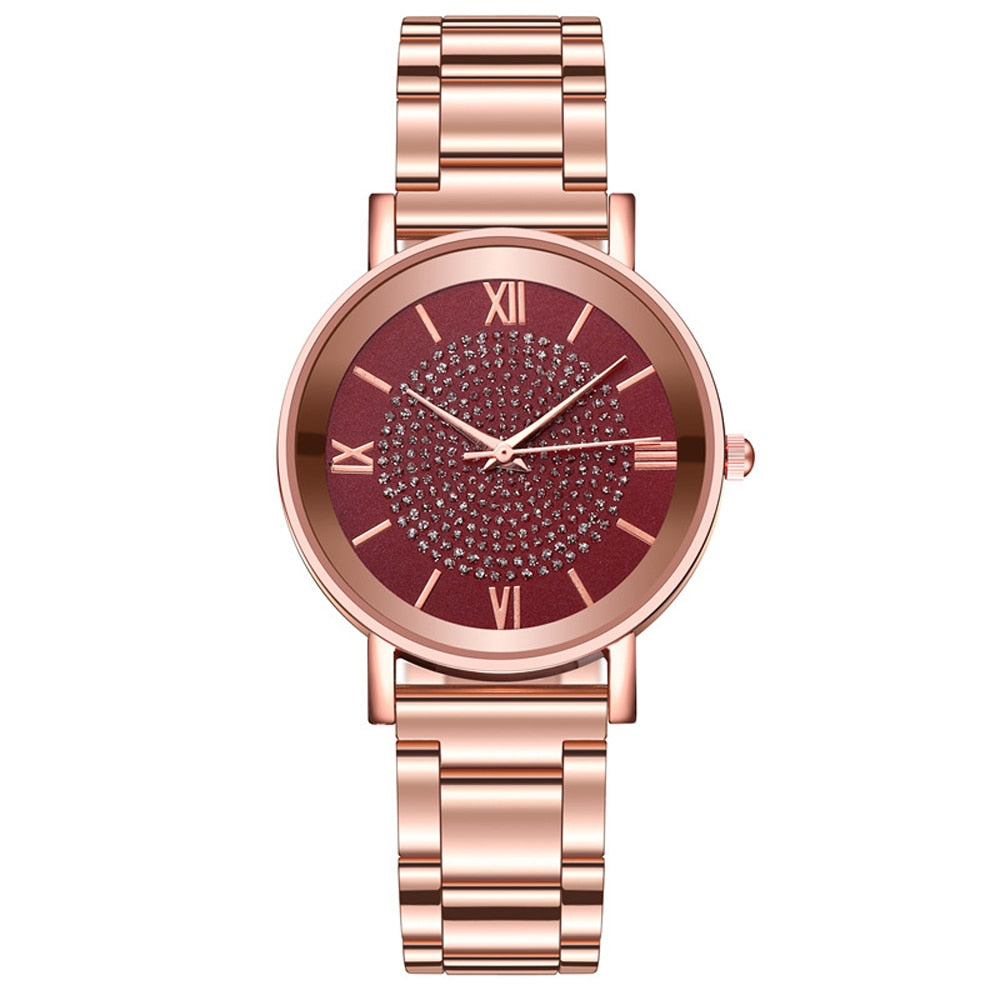 Rose Gold Wrist Watch - Dazpy