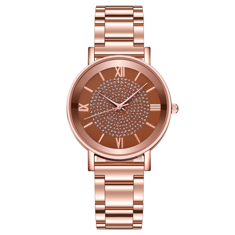 Rose Gold Wrist Watch - Dazpy