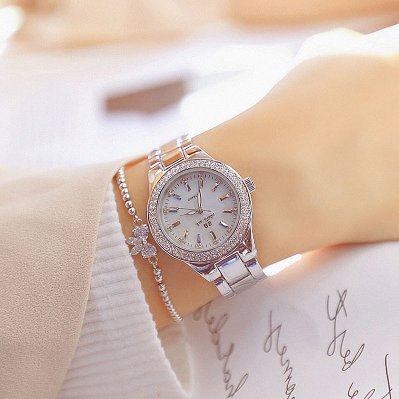 Women's Crystal Patterned Watch - Dazpy