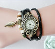 Vintage Dress Watch with Genuine Leather Bracelet - Dazpy