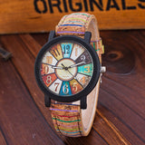 Vintage Women's Leather Quartz Wristwatch - Dazpy