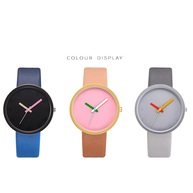 Women's Casual Minimalist Leather Wrist Watch - Dazpy