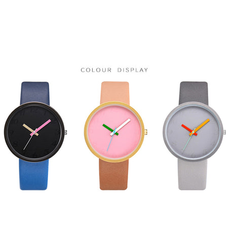 Women's Casual Minimalist Leather Wrist Watch - Dazpy