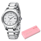 Bracelet Style Round Steel Quartz Watch for Women - Dazpy