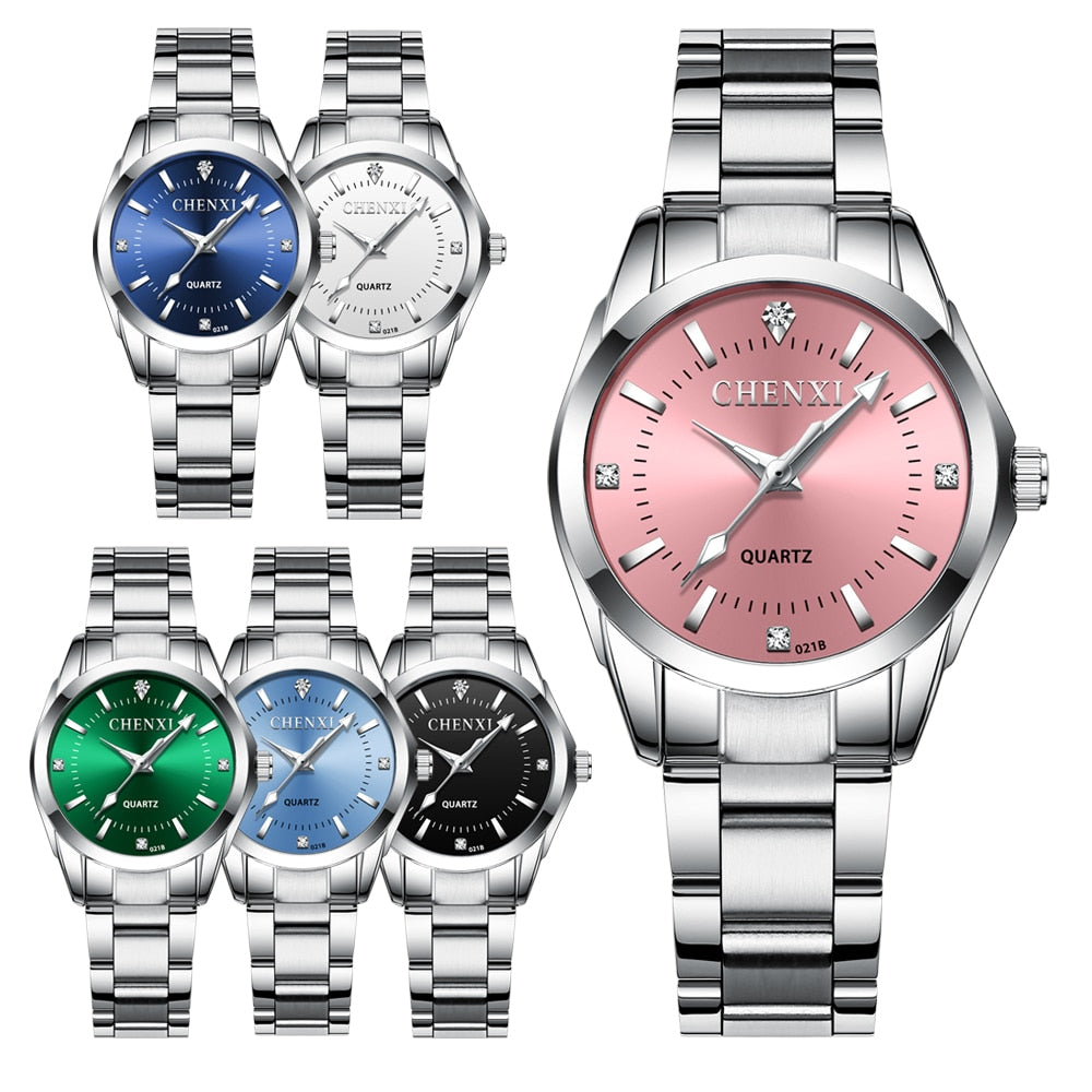 Women's Casual Round Steel Quartz Watch - Dazpy