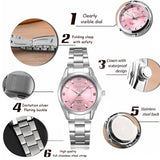 Women's Casual Round Steel Quartz Watch - Dazpy