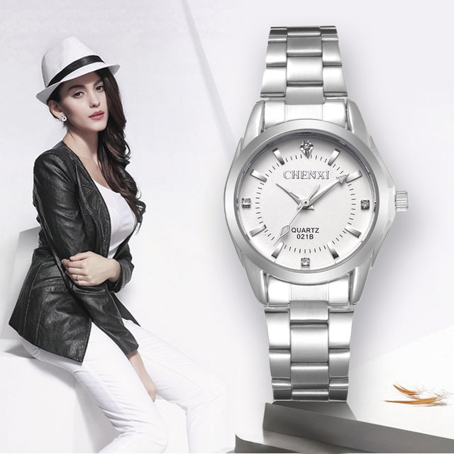 Women's Casual Round Steel Quartz Watch - Dazpy