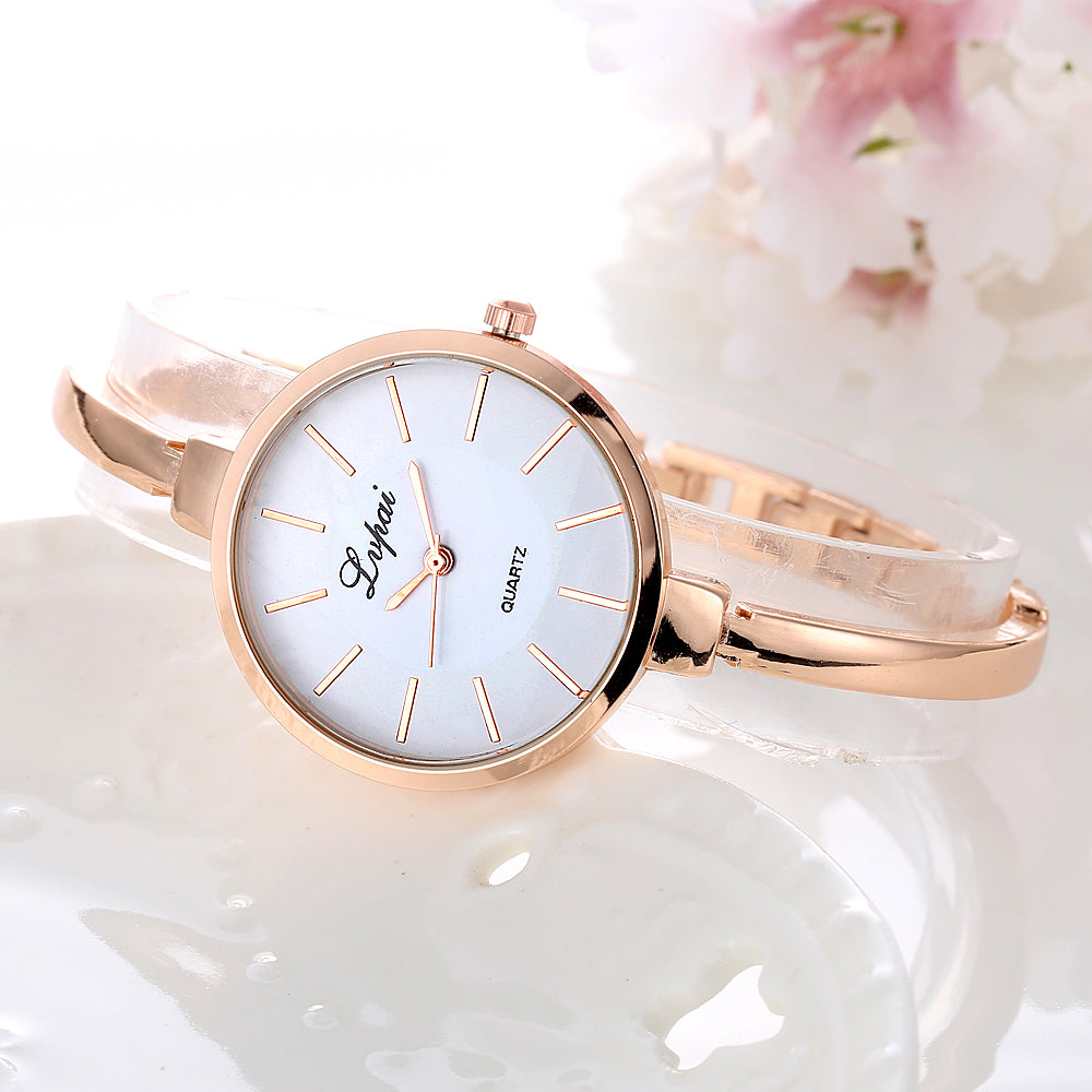 Women's Elegant Wristwatch with Thin Metal Band - Dazpy